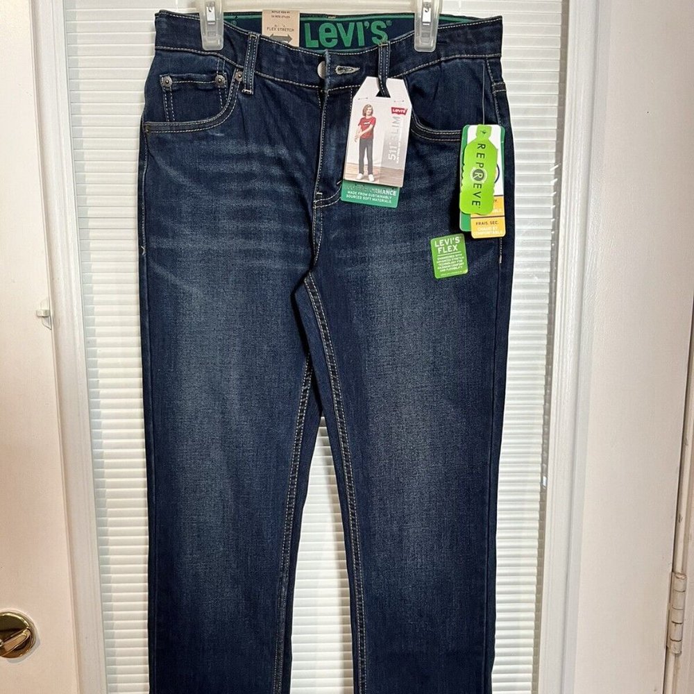 Levi’s Strauss 511 Performance slim Red tab size 14 Regular Denim blue jeans New